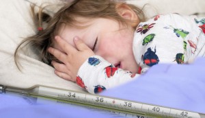 Kinder leiden häufig an Fieber.
